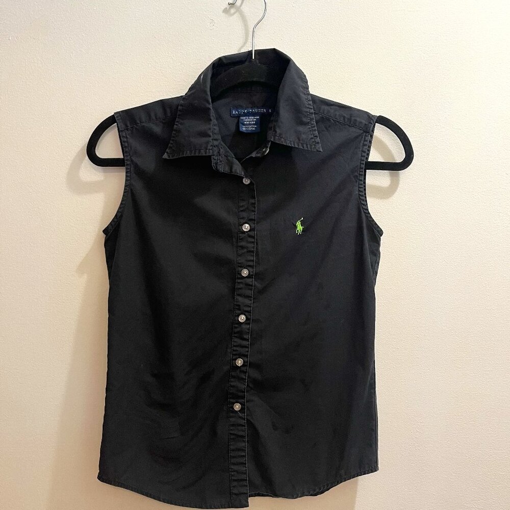 Ralph Lauren Navy Sleeveless Top